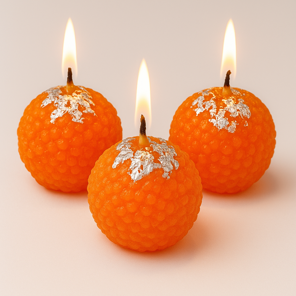 Festive Laddoo Candles – Sweet Glow Without the Calories -(Pack of 4)