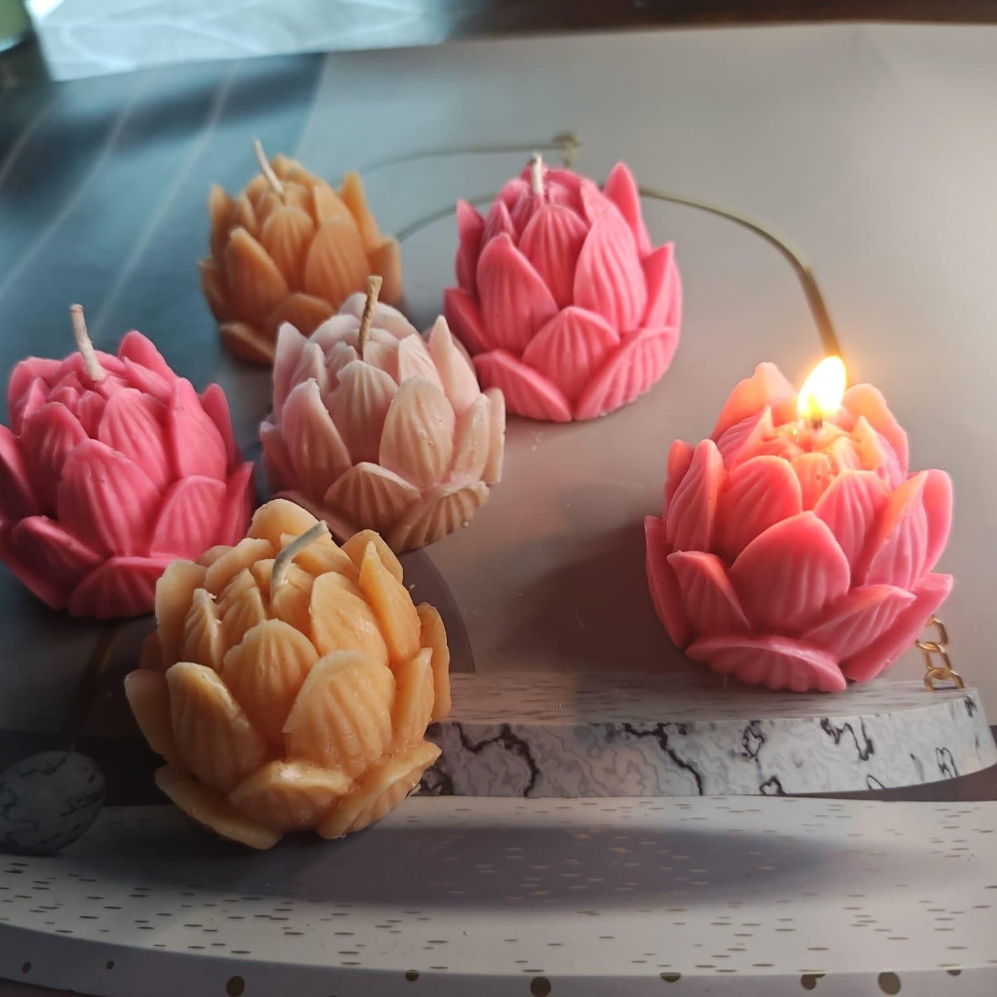 Lotus Aromatherapy Candle (Pack of 3)    -by Graphitsi