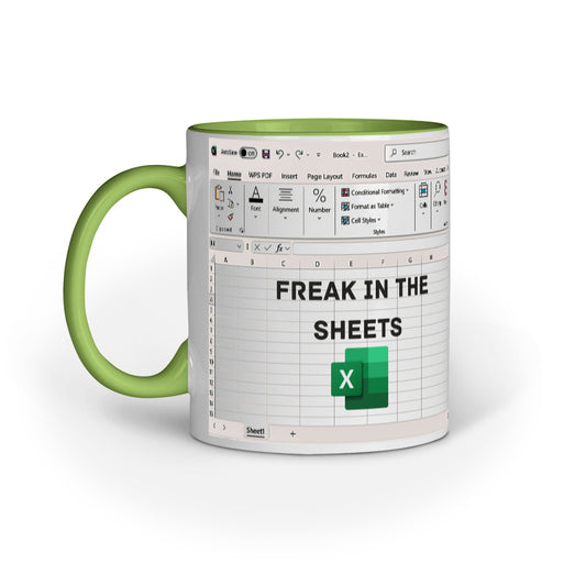 "Freak in the Sheets" Mug – For the Spreadsheet Savvy