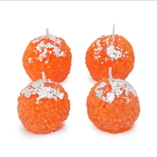 Festive Laddoo Candles – Sweet Glow Without the Calories -(Pack of 4)